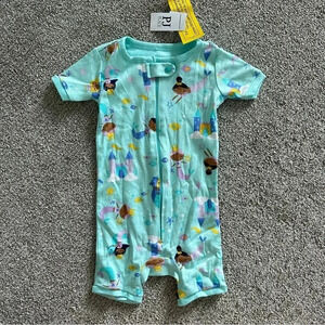 The Children's Place‎ Mermaid Snug Fit Cotton One Piece Pajamas 9-12 Months